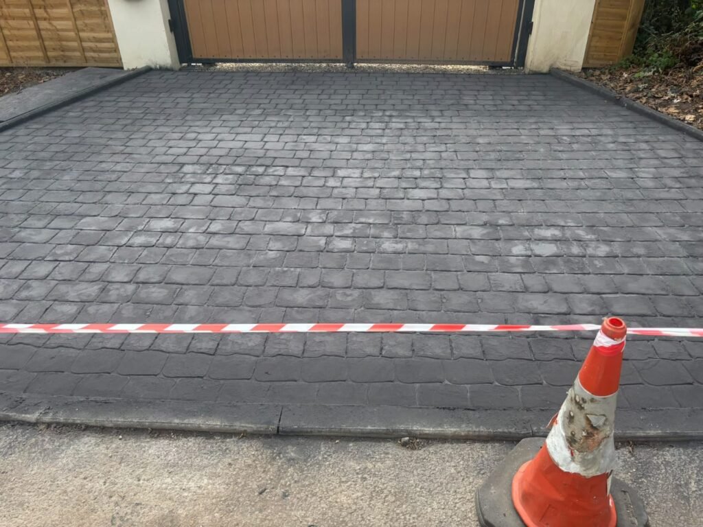 Newly installed block paving driveway at a residential property in Bristol